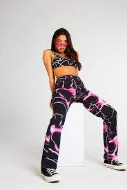 Pink Lightning Print Boyfriend Jeans Jaded London Custom Jeans Diy Boyfriend Jeans Aesthetic Clothes