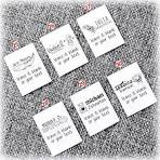 120pcs Custom Clothing Labels Sew in Designs 1.2" x 1.5" (30mm x 40mm)
