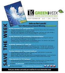 Save The Week Tlc S Third Annual Greenweek Is September 22 26 2014 Tlc Award Winning September 22