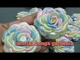 12 Tutorial Bunga Gardenia How To Make Gardenia Flower From Ribbon Youtube Fabric Flowers Diy Sewing Ribbon Flowers Fabric Flower Tutorial