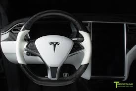 Tesla Gloss Carbon Fiber Steering Wheel Steering Wheel Tesla Model X Carbon Fiber