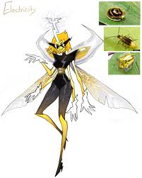 Electric Beetle Monster Girls Fantasy Character Design Creature Concept Art Character Art