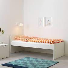 Oferta de bonus nu se cumulează cu cea de credit 0% dobândă. Slakt Structure Lit Sommier Lattes Blanc 90x200 Cm Ikea Sommier A Lattes Cadre De Lit Blanc Structure De Lit