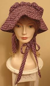 CNL Clothier Burgundy Violet Sun Bonnet Prairie Style W/Neck Scarf M L XL