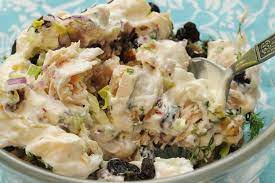 This green stay away from greens macaroni and cheese potato salad yeah stay away. Tuna Salad With Raisins And Walnuts Coupon Clipping Cook Recipe Salad Tuna Salad Cooking