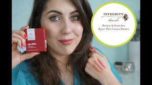 Kjaer weis abundance natural cream blushkjaer weis cream blush blends beautifully onto the skin and is richly pigmented for long lasting wear.abundance is a plummy taupe with an iridescent finish. Review Swatches Kjaer Weis Cream Blushes Integrity Botanicals Youtube