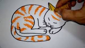 74 gambar kucing sketsa pensil. Cara Menggambar Kucing Tidur Untuk Anak Youtube