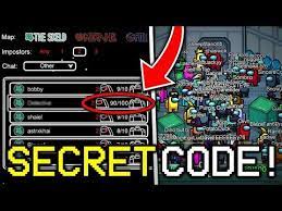 Secret Code To Get 100 Player Lobby In Among Us How To Play 100 Player Lobby In Among Us Youtube Secret Code Secret Coding