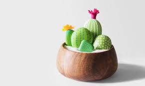 Use the #4 round brush or a #10/0 liner (for more control) to paint the spikes on each of the cacti. Paint This Cactus Garden For A Rockin Good Time Craftsy