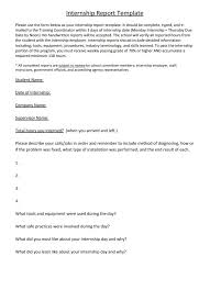 Table can be changed based on the all the particulars in the box should be written in a full phase. Internship Report Sample 12 Free Printable Excel Word Pdf Templates Formats Examples Tips