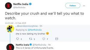When you take this quiz, you will find out which genre you should watch. Netflix Tells People What To Watch This Valentine S Based On Their Crush Internet Has The Hilarious Answers Trending News News