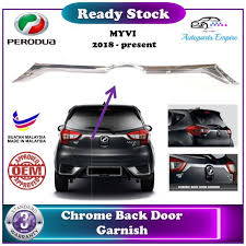 It is available in 6 colors and automatic. Perodua Myvi Chrome Back Door Garnish Gear Up Chrome Rear Bonnet Garnish 2018 Present Made In Malaysia Shopee Malaysia
