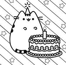 See more ideas about coloring pages, pusheen coloring pages, cat coloring page. Pusheen Happy Birthday Coloring Pages Xcolorings Com