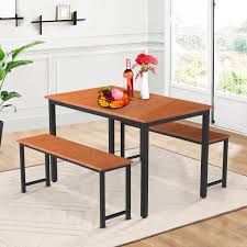 top dining table set with metal frame