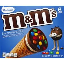 Looking at the camera and smile. M M S Ice Cream Cones Vanilla 6 Pack 6 Each Instacart