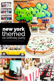 A New York City Inspired First Birthday Party Spaceships And Laser Beams