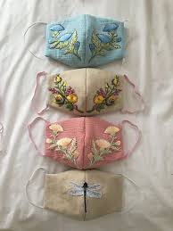 The programmed alphabets of each bernina model can be used . Hand Sewn Face Mask With Embroidery Flowers Sick Mask For Etsy Mascara Facial Diy Flores De Bordados Como Fazer Laco Boutique