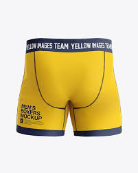 Boxer Briefs Mockup Back View In Apparel Mockups On Yellow Images Object Mockups In 2020 Clothing Mockup Shirt Mockup Design Mockup Free