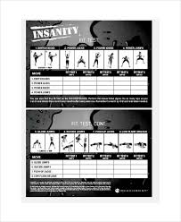 free 6 sample insanity workout sheet templates in ms word pdf excel