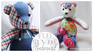 Jean/denim memory bear embrace the love and cherish the memories of a deceased family member or friend and make a nice memorial bear on your own. How To Sew A Memory Bear Simplicity A2115 Step By Step Whitney Sews Youtube