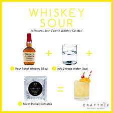 That's one jigger of whiskey with two to three ounces of ginger ale. Craftmix Cocktail Mix Whiskey Sour Low Calorie Vegan Gluten