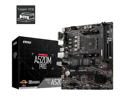MOTHERBOARD AM4 MSI A520M-A PRO  