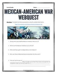 Mexican American War Webquest With Key Mexican American War Webquest American War