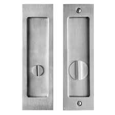 Higher than the door panel height. Pocket Door Locks 6 1 4 Rectangular Privacy Pocket Door Lock With Standard Turn Piece In Satin Stainless Steel Linnea Hardware Pl160s St Pr Sss