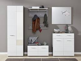 Durch das geradlinige design und die helle gestaltung lässt sich das möbel wunderbar in ihr einrichtungskonzept integrieren. Garderoben Set Line Hochglanz Weiss Rauchsilber 6 Teilig