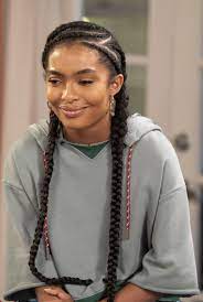 Your Favorite Black Ish Characters Honored Prince By Discussing These 8 Iconic Songs Natural Hair Braids Natural Hair Styles Two Braid Hairstyles