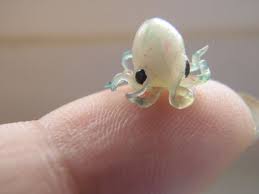 Ooak Micro Miniature Baby Octopus Squid Unique Polymer Clay Sculpture His Would Be So Hard It Would Take Me Forever Baby Octopus Baby Squid Cute Octopus