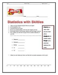 Http Www Teacherspayteachers Com Product Skittles Candy With Mean Median Mode Range And Box And Whiskers Plot 6 Mean Median And Mode Skittles Plot Activities