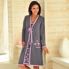 Peignoir Volante Imprime Coton Ultra Doux