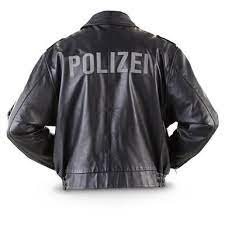 German Police Surplus Leather Jacket Used Leather Jacket Jackets Insulated Jackets