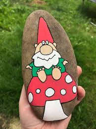 Super Cute Rock Gnome Craft Rock Painting Ideas Easy Rock Painting Tutorial Painted Rocks