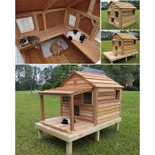 Cool Cedar Cat Cottage Catsplay Superstore Outdoor Cat House Dog House Diy Outdoor Cats