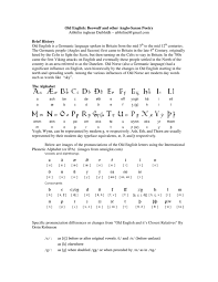The international phonetic alphabet was created soon after the international phonetic association was established in the late 19th century. Old English Beowulf And Other Anglo