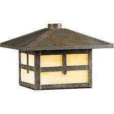 Progress Lighting P5262 Mission Low Voltage Single Light 18 Watt Rail Or Post Mo Weathered Bronze Outdo Deck Lighting Bronze Outdoor Lighting Progress Lighting