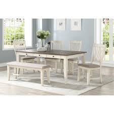 4.3 out of 5 stars 389. White And Gray 6 Piece Dining Set Grace Use Bench In Hall Buy 2 Extra Chairs White Dining Set Dining Room Sets Dining Set