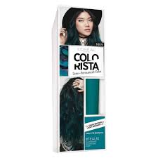 L Oreal Paris Colorista Semi Permanent For Brunette Hair Teal Blue Semi Permanent Hair Color Brunette Color Schwarzkopf Hair Color