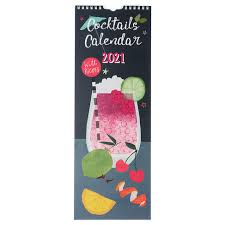 Whsmith Cocktail Of The Month Slim 2021 Calendar Whsmith