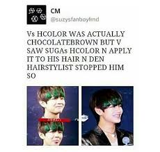 Smh I Would Have Snatched The Dye Back And Been Like Honey If I Want My Hair Green I M Getting Green Plus Green Happens To Be M Bts Funny Bts Memes