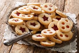 We love these tender and buttery shortbread cookies and they are an absolute must at christmas. Linzer Cookies With Jam On A Plate On The Table Traditional Austrian Biscuits Filled Horizontal Stock Photo Picture And Royalty Free Image Image 132799314