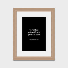 Download A4 Certificate Frame With Mount In A 20mm Oak Veneer Frame Etsy Frame Picture Mounting Multi Photos Frame