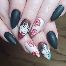 My Boss Did My Nails Attack On Titan She S Practicing Drawing On Nails So Be Nice Please All Free Handed Anime Many of the nails they will put on your fingers are inspired by the hit anime series attack on titan. my boss did my nails attack on titan