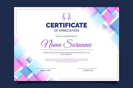Select a template design and customize with our free certificate maker. Geometric Certificate Template Concept Certificate Templates Free Certificate Templates Vector Free