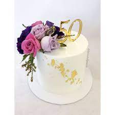 Birthday cakes can sometimes look tricky to make at home but we've got lots of easy birthday cake recipes and ideas for amateur bakers to make. 50th Birthday Cake With Fresh Flowers Made By Sweetsbysuzie In Melbourne Fresh Flower Cake 50th Birthday Cake Flower Cake