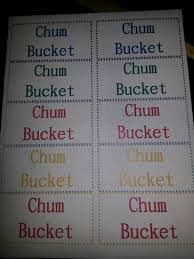 The restaurant is run by a plankton named sheldon j. Chum Bucket Labels Spongebob Party Chums Labels