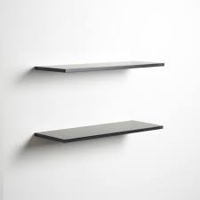 You get three shelves, each featuring a different size. Slim Floating Shelves 2 Pack Black 5 Thick 3 Sizes Available Delta Cycle