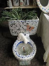 Toilet Art Recycled Yard Art Toilet Art Mosaic Crafts